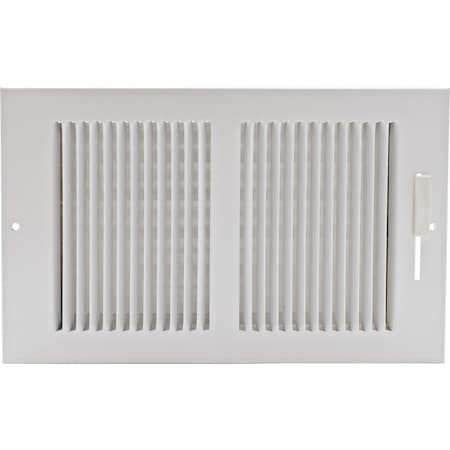 Ameriflow 10 In. x 6 In. White Wall Register 367W10X6